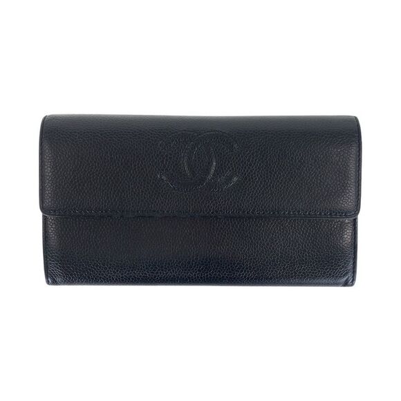 Chanel Caviar Skin Coco Mark Long Wallet 2217**** - Picture 1 of 10